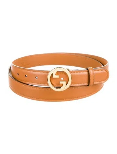 Pre-owned Gucci Leather Belt In Brown