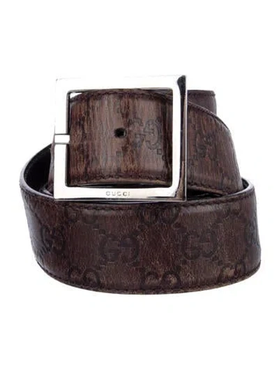 Pre-owned Gucci Leather Belt In Brown