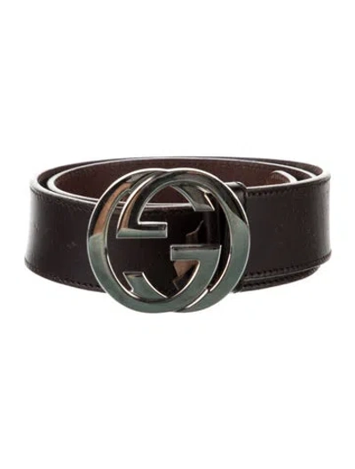 Pre-owned Gucci Leather Belt In Brown