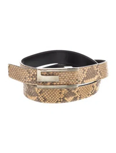 Pre-owned Gucci Leather Belt In Brown