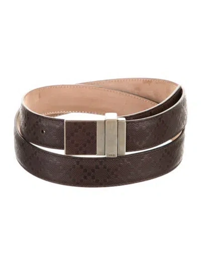 Pre-owned Gucci Leather Belt In Brown