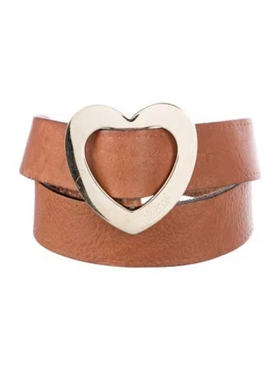 Pre-owned Gucci Leather Belt In Brown