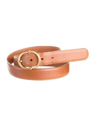Pre-owned Gucci Leather Belt In Brown