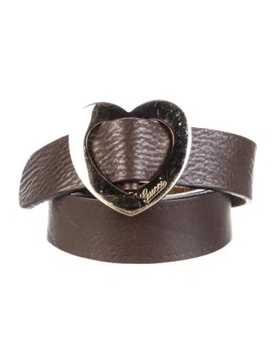 Pre-owned Gucci Leather Belt In Brown