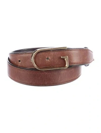 Pre-owned Gucci Leather Belt In Brown
