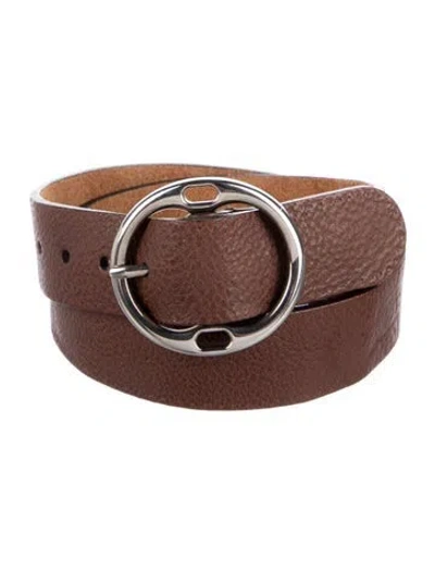 Pre-owned Gucci Leather Belt In Brown