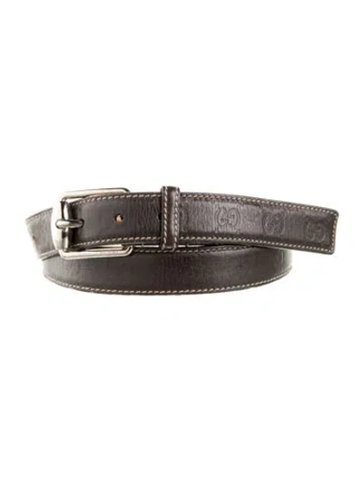 Pre-owned Gucci Leather Belt In Brown
