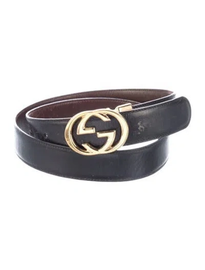 Pre-owned Gucci Leather Belt In Brown