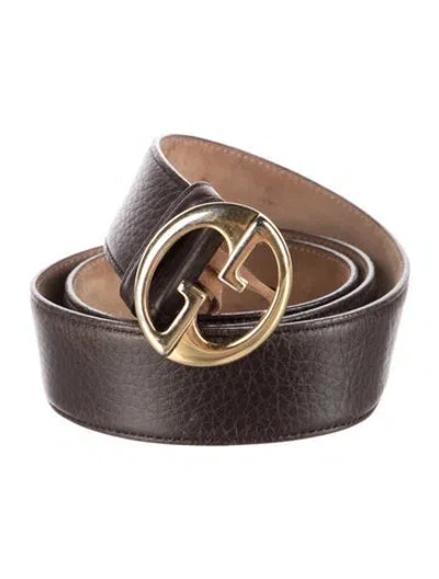 Pre-owned Gucci Leather Belt In Brown