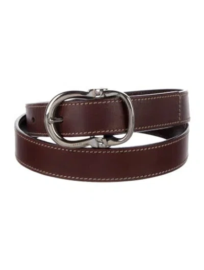 Pre-owned Gucci Leather Belt In Brown