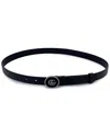 Gucci Leather Belt Gg Buckle (authentic Pre-loved) In Black