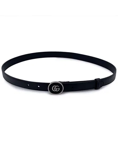 GUCCI GUCCI LEATHER BELT GG BUCKLE (AUTHENTIC PRE-LOVED)