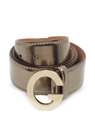 Pre-owned Gucci Leather Belt In Gold