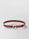 Gucci Leather Belt In Burgundy