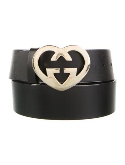 Pre-owned Gucci Leather Belt Kit In Black