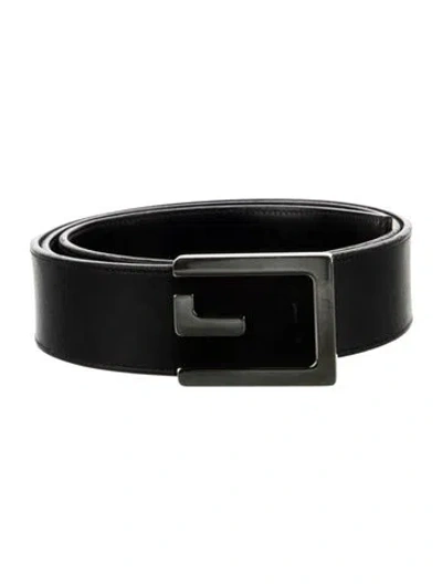 Pre-owned Gucci Leather Belt Kit In Black