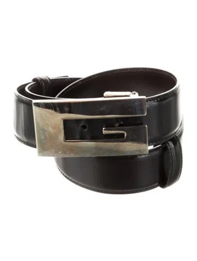 Pre-owned Gucci Leather Belt Kit In Black