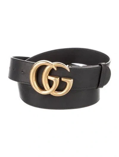 Pre-owned Gucci Leather Belt Kit In Black
