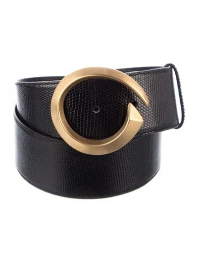 Pre-owned Gucci Leather Belt Kit In Black