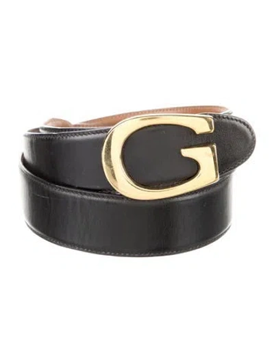 Pre-owned Gucci Leather Belt Kit In Black