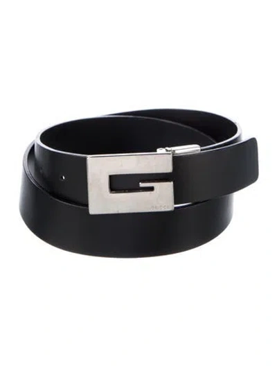 Pre-owned Gucci Leather Belt Kit In Black