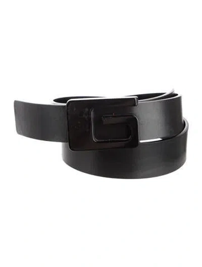 Pre-owned Gucci Leather Belt Kit In Black