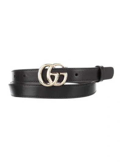 Pre-owned Gucci Leather Belt Kit In Black