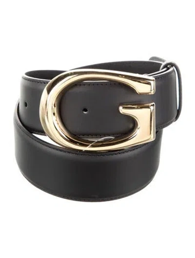 Pre-owned Gucci Leather Belt Kit In Black