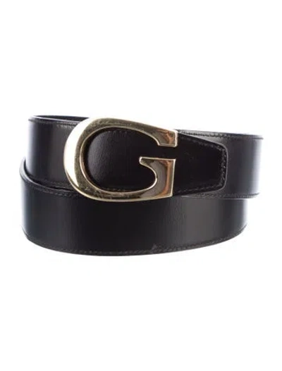 Pre-owned Gucci Leather Belt Kit In Black