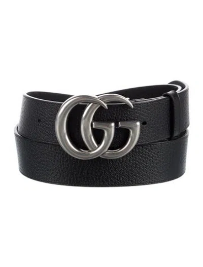 Pre-owned Gucci Leather Belt Kit In Black
