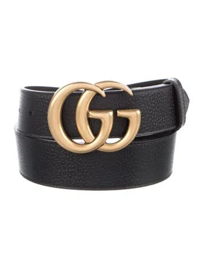 Pre-owned Gucci Leather Belt Kit In Black