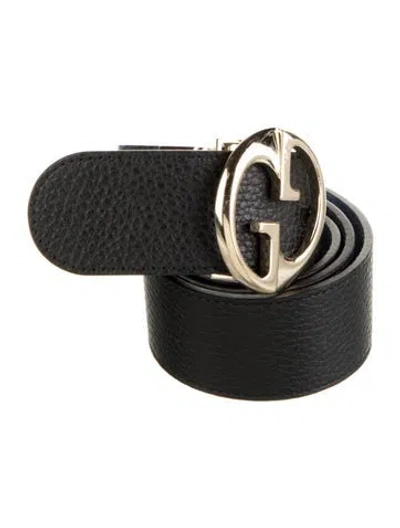 Pre-owned Gucci Leather Belt Kit In Black