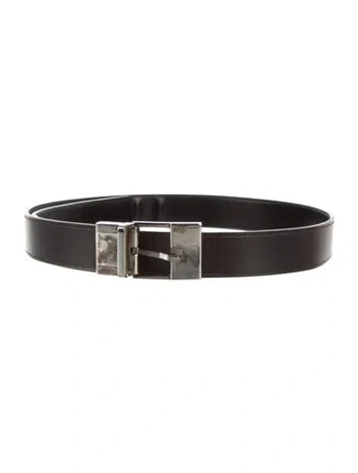 Pre-owned Gucci Leather Belt Kit In Black