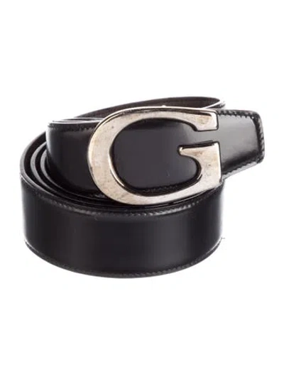 Pre-owned Gucci Leather Belt Kit In Black