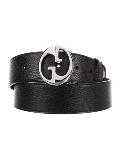 Pre-owned Gucci Leather Belt Kit In Blue