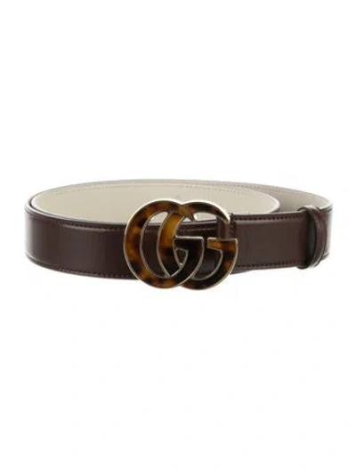 Pre-owned Gucci Leather Belt In Neutral