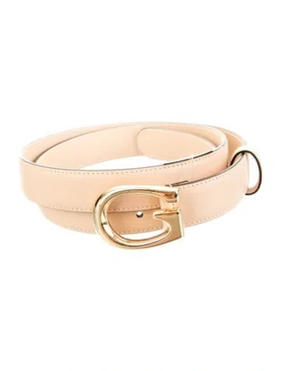 Pre-owned Gucci Leather Belt In Neutral