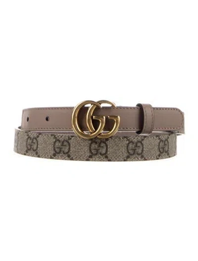 Pre-owned Gucci Leather Belt In Neutral