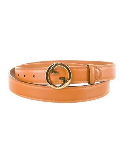 Pre-owned Gucci Leather Belt In Neutral