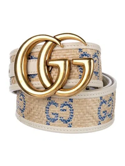Pre-owned Gucci Leather Belt In Neutral