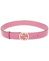 Gucci Leather Belt In Pink