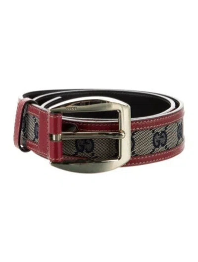 Pre-owned Gucci Leather Belt In Red