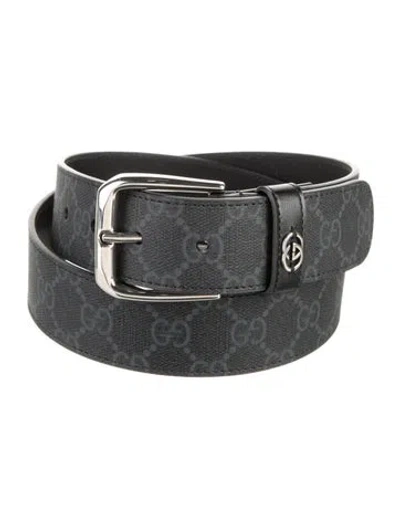 Pre-owned Gucci Leather Belt W/ Tags In Black