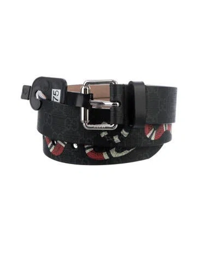 Pre-owned Gucci Leather Belt W/ Tags In Black
