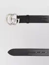 Gucci Leather Belt With Adjustable Fit And Metal Hardware