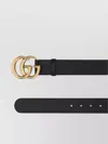GUCCI LEATHER BELT WITH ADJUSTABLE LENGTH AND GOLD-TONE BUCKLE