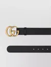 Gucci Leather Belt With Adjustable Length And Gold-tone Buckle