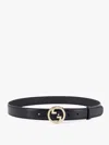 Gucci Interlocking G Buckle Leather Belt