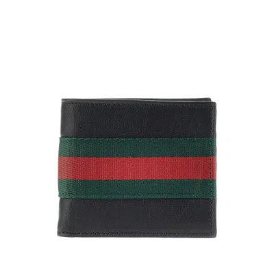 Gucci Leather Bi-fold Wallet In Black