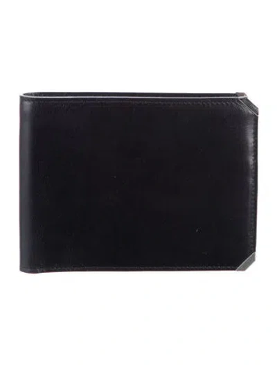 Pre-owned Gucci Leather Bifold Wallet Leather Bifold Wallet In Black
